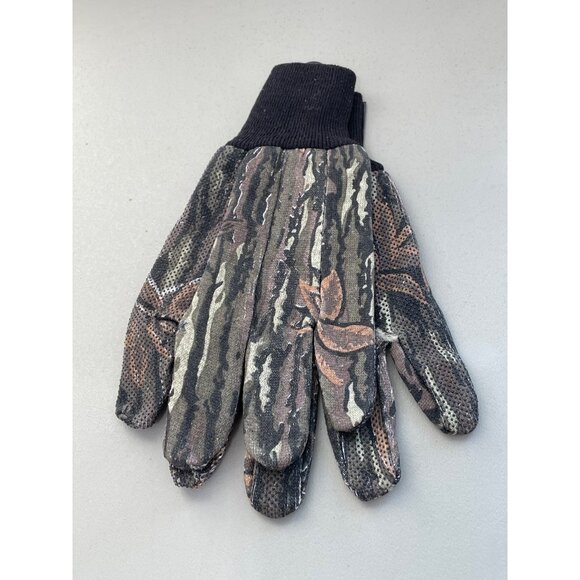 Hand Armor Unlined Camo PVC Dots Gloves XL Unlined Outdoor Hunting Workwear NEW - Picture 2 of 4